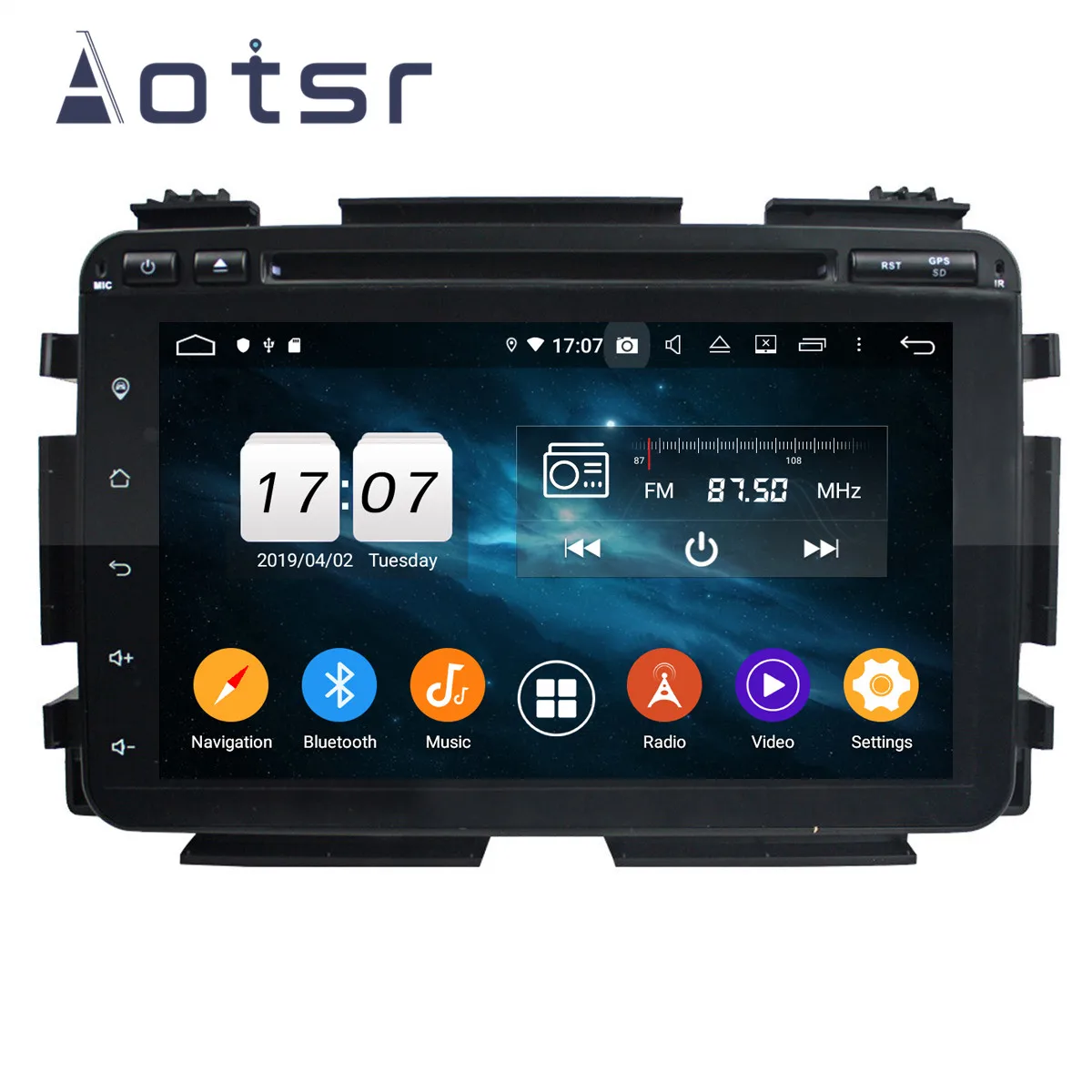 Автомобильный DVD-плеер 8 &quotAndroid 9 DSP IPS GPS навигация для HRV VEZEL 2015-2018 Tape Recorder головное