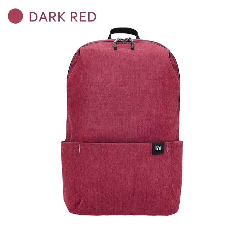 Dark red Xiaomi официальный 10L рюкзак сумка водонепроницаемый 10 цветов досуг спорт маленький размер нагрудный пакет сумки унисекс для мужчин женщин и детей - Цвет: Dark red