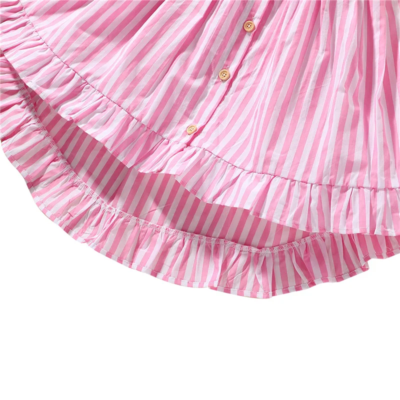 

Kids sweet Slip Dress, Girls Striped Sleeveless Spaghetti Strap One-Piece Sundress for Summer, Pink, 9 Months-6 Years