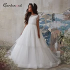 Садовое платье для девочки с цветами цвета слоновой кости, 2021 слоев, пышное платье принцессы, платье для первого причастия из органзы, милое платье для девочки, платье для первого причастия