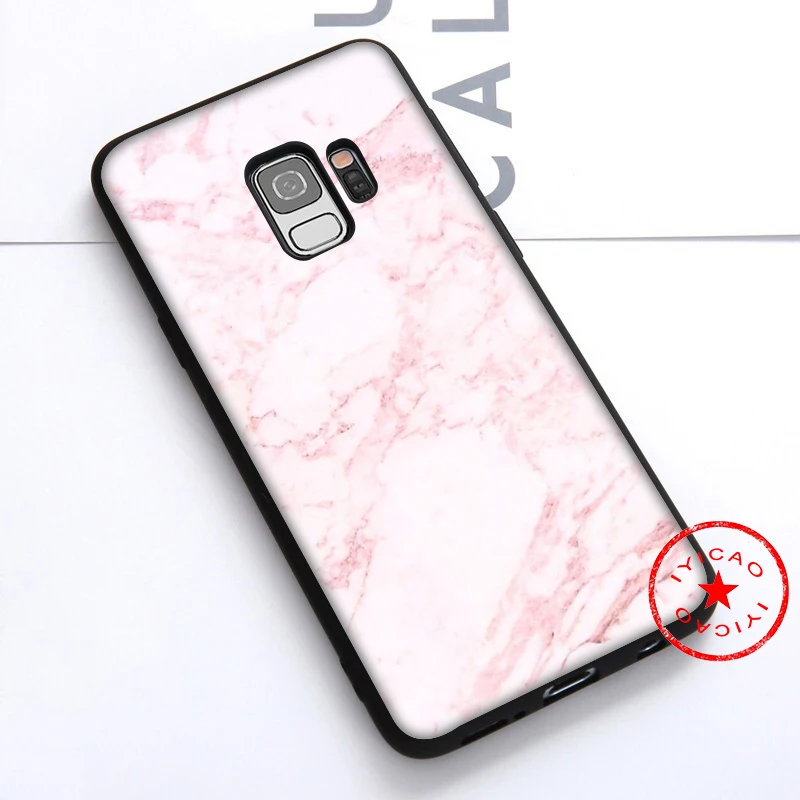 IYICAO розовый мраморный роскошный мягкий чехол для samsung Galaxy S10e S10 S9 S8 Note 8 9 10 Plus S6 S7 Edge