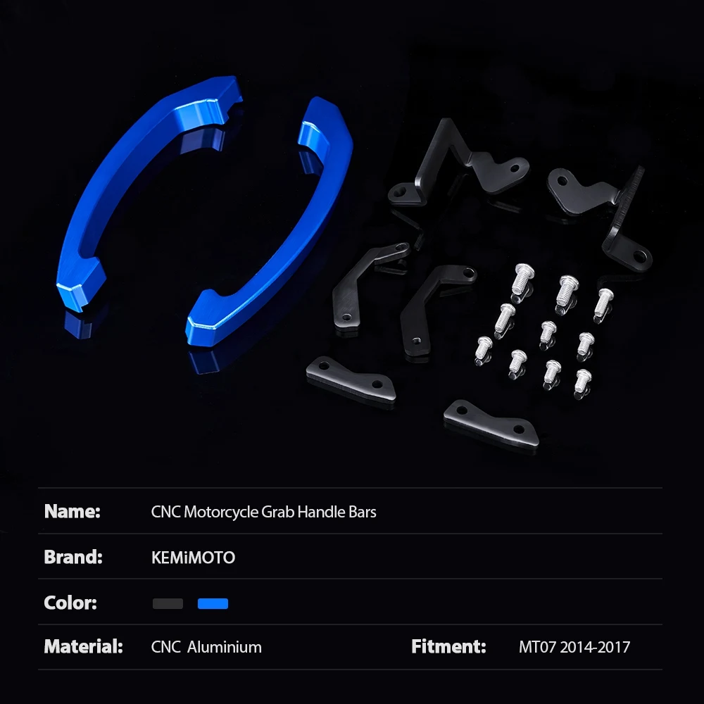 KEMiMOTO MT07 MT 07 поручень заднего сиденья пассажирский поручень Ручка для Yamaha MT-07 FZ07 FZ 07