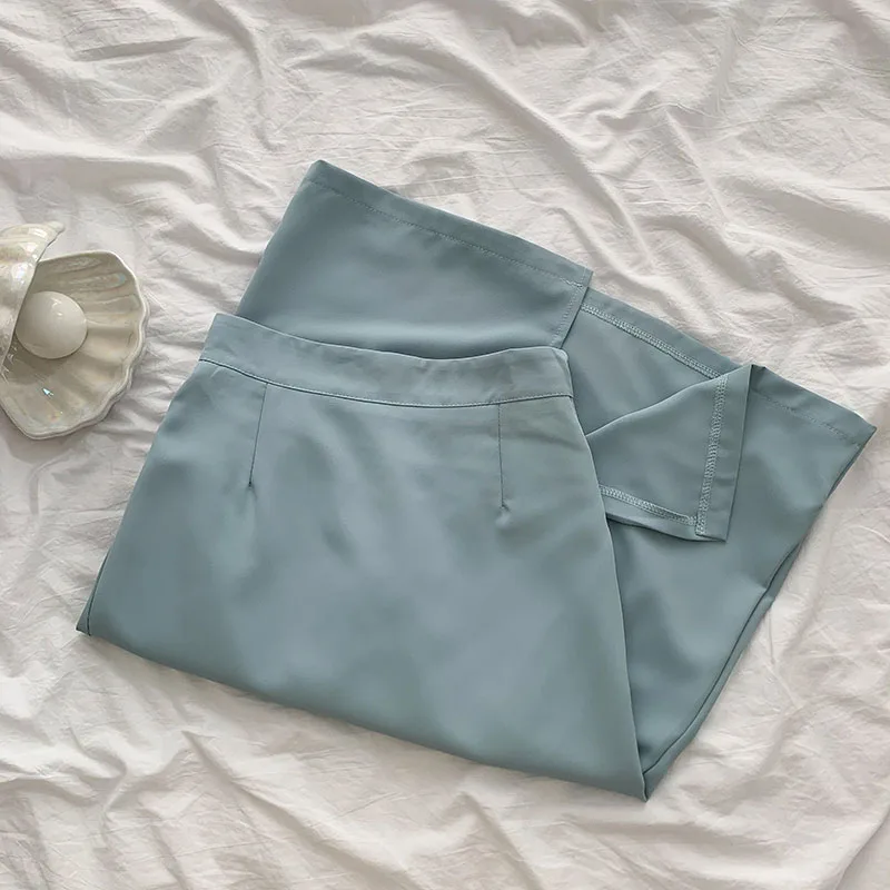 Женская юбка в стиле ампир Ulzzang элегантная простая Однотонная А-силуэта до