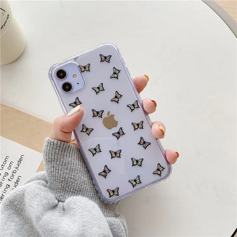 С изображением милой бабочки рисунком для мобильного телефона чехол iphone 11 Pro Max 7 8