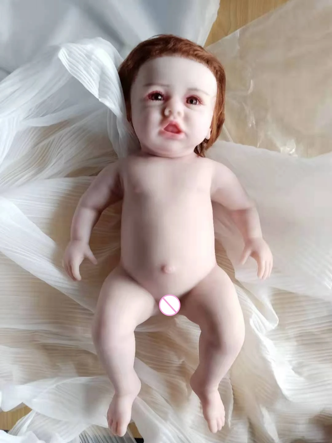 

Highly Simulated 47CM 3.6KG Reborn Baby Doll Soft Full Silicone Body Can Bath High Quality Handmade Doll Skin Tone Doll For Gift