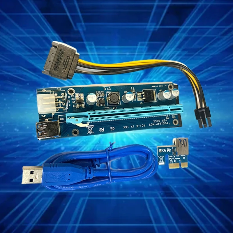 

Плата расширения PCI-E 1x до 16x VER 009S, плата расширения для биткоина