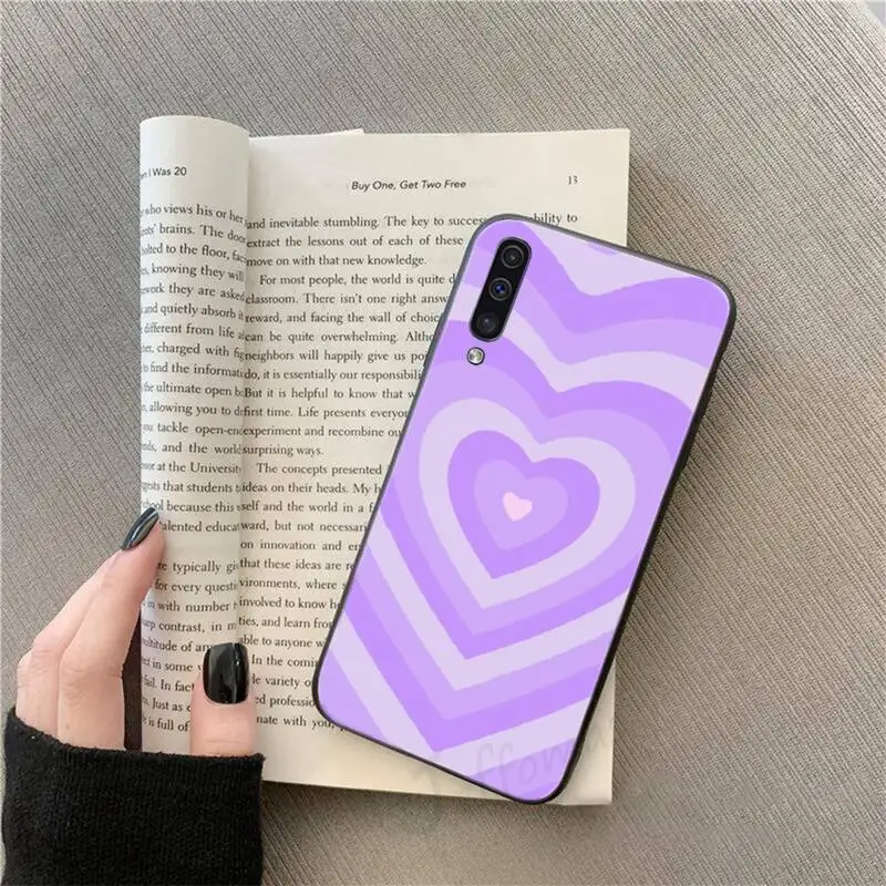 

Pink Heart Circle Latte Love Coffee Phone Case For Samsung galaxy S 9 10 20 A 10 21 30 31 40 50 51 71 s note 20 j 4 2018 plus