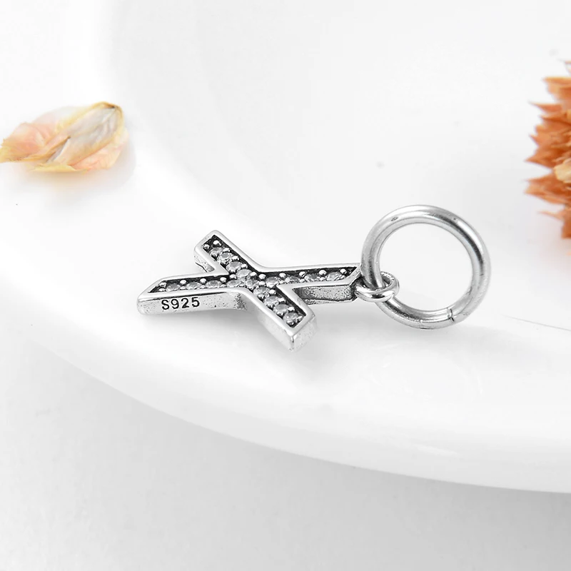 Новинка 2019 бусины в форме букв алфавита из стерлингового серебра 925 пробы