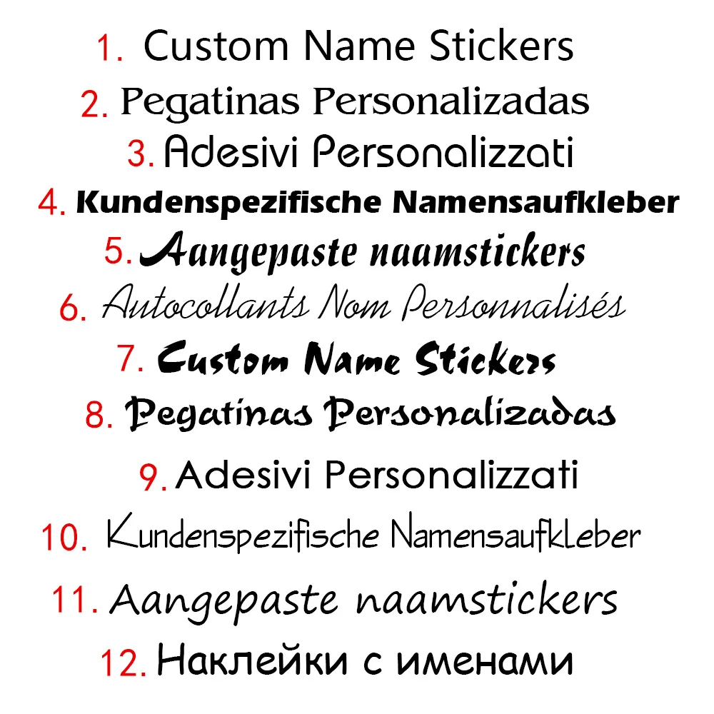 

Personalized Girl Name Sticker Customize Decal Stickers Waterproof Labels For Children Scrapbook School Stationery Tags Sticker