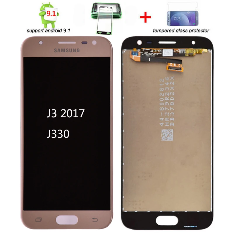 J330 ЖК-дисплей для Samsung Galaxy J3 J330 J330F J330G ЖК-дисплей Дисплей и кодирующий преобразователь сенсорного экрана в сборе J3 Pro
