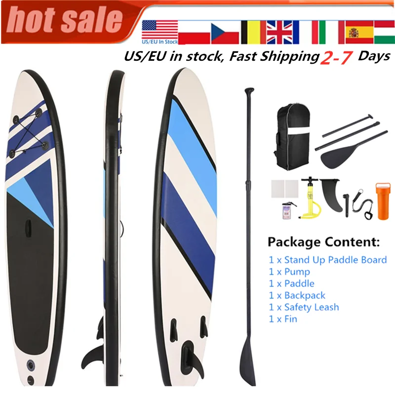 

paddle surf Stand Up Paddleboards Inflatable Deck Surfboard sup board bag, paddle, fin, air pumprepair kit Kayak Surfing Board