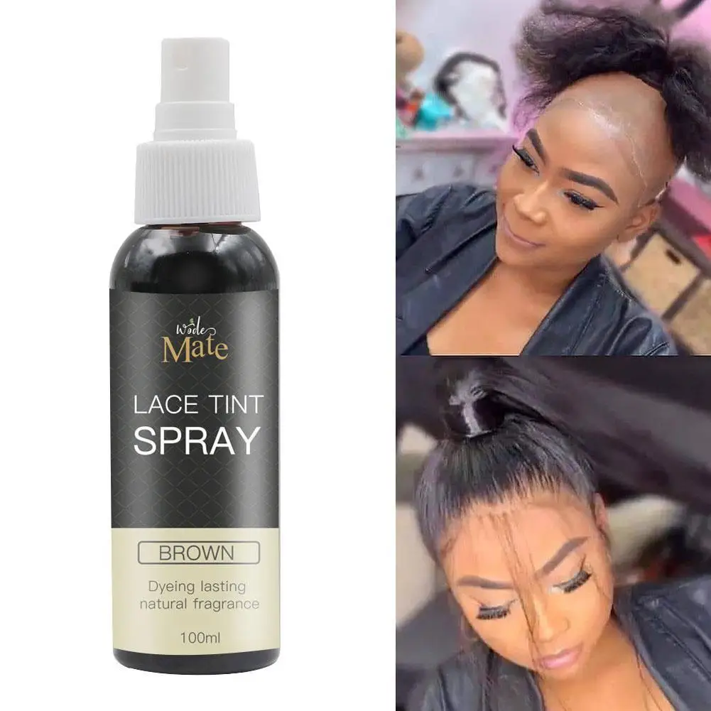 

100ml Brown Tint Spray Golden Red Brown Lace Tint Spray For Closures, and Frontal Wigs Closure K4P8