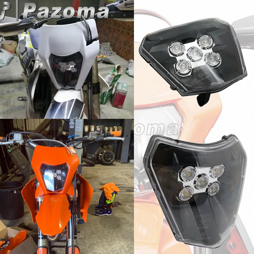 

Motocross Headlight LED Head Light Fairing For XC-W EXC-F EXC 250 300 450 500 TPI 690 SMC R Enduro Supermoto Dirt Bike Headlamp