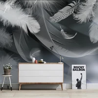 custom photo wallpaper 3d beautiful white feathers murals modern simple living room bedroom home decor papel de parede wallpaper