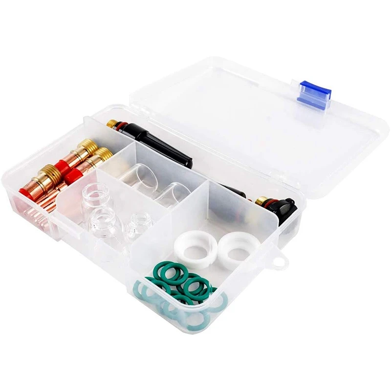 28 шт./компл. TIG сварочный фонарь газовый объектив 4 5 6 7 8 Pyrex Cup Kit для Tig WP 17/18/26