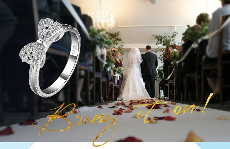 Jewelrypalace лук Юбилей обручальное кольцо для Для женщин soild 925 стерлингов Серебряные ювелирные изделия для девочек вечерние подарок другу