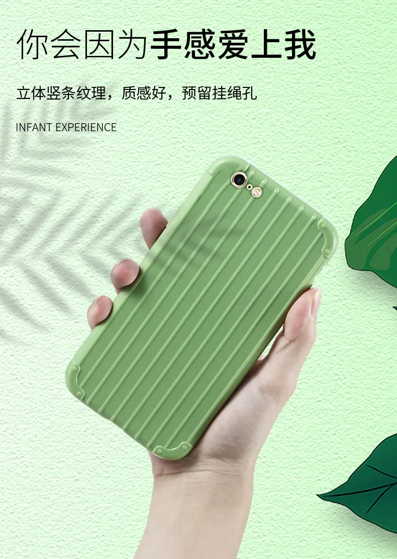 Роскошный багажный чехол для телефона для iPhone XS MAX, Модный милый чехол, чехол для багажника из ТПУ, силиконовая задняя крышка для iPhone X, 8, 7, 6, 6S Plus, чехол