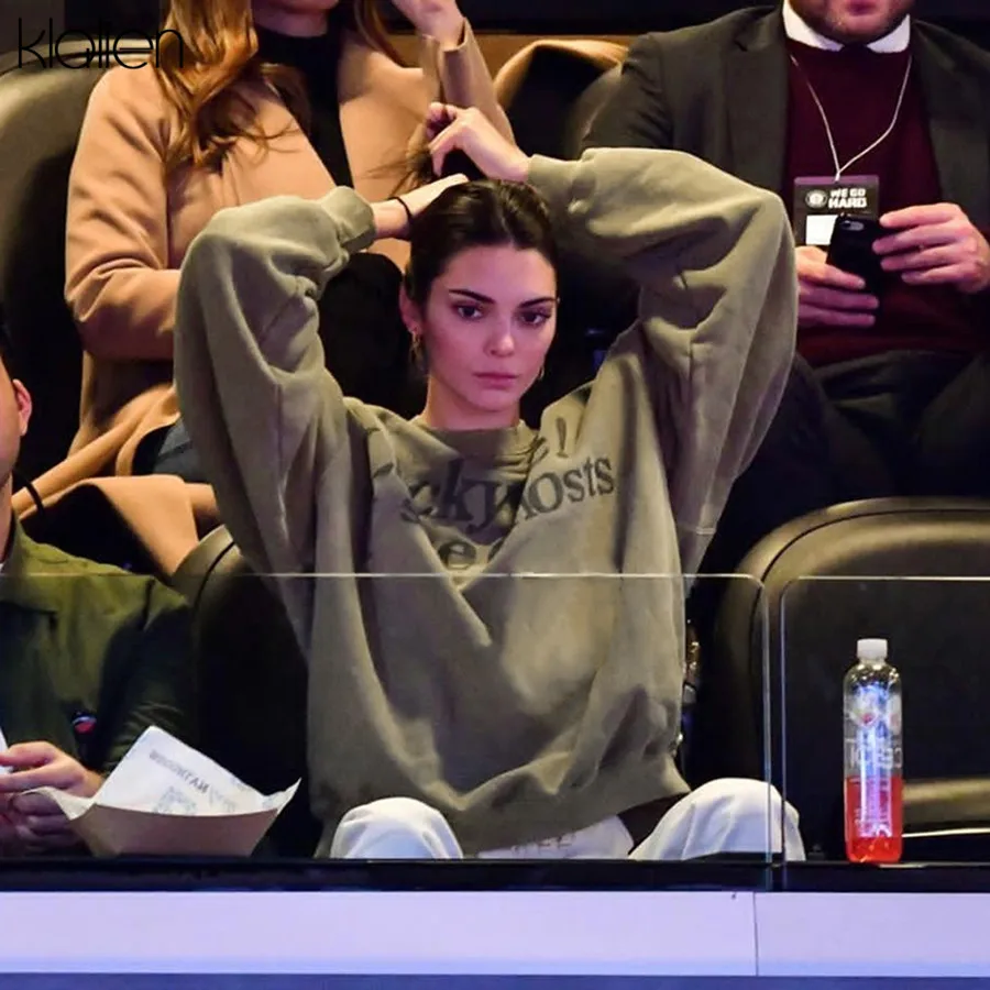 KLALIEN осень ретро свободное чистое пальто для отдыха женская Толстовка 2019 зима