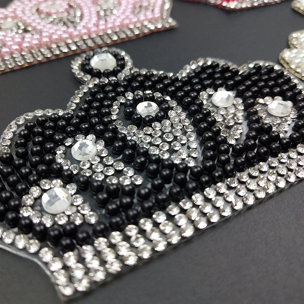 Модные жемчужные алмазные Стразы нашивки с короной для одежды футболки наклейки