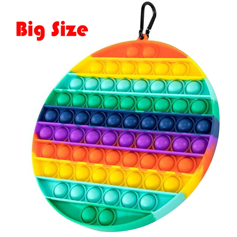 

Big Size Push Pop Bubble Fidget Toys Autism Needs Squishy Stress Reliever Toys Adult Kid Funny Anti-stress poppit Fidget Reliver
