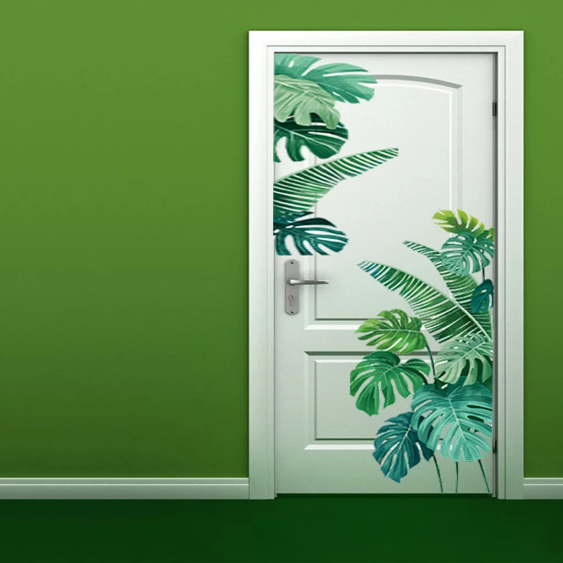 Наклейка на стену с изображением черепахи и листьев настенное украшение для