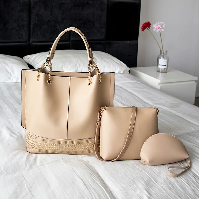 

Bag for Women 2022 New Single Shoulder Bag Three - Piece Set
