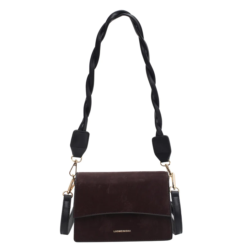

Weave Shoulder strap Armpit bag 2020 Fashion New High quality Velvet Women's Designer Handbag Vintage Shoulder Messenger Bag