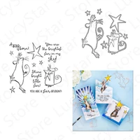animal mouse star pattern clear stamps and metal cutting dies for diy decoration making word greeting card scrapbooking 2021 new
