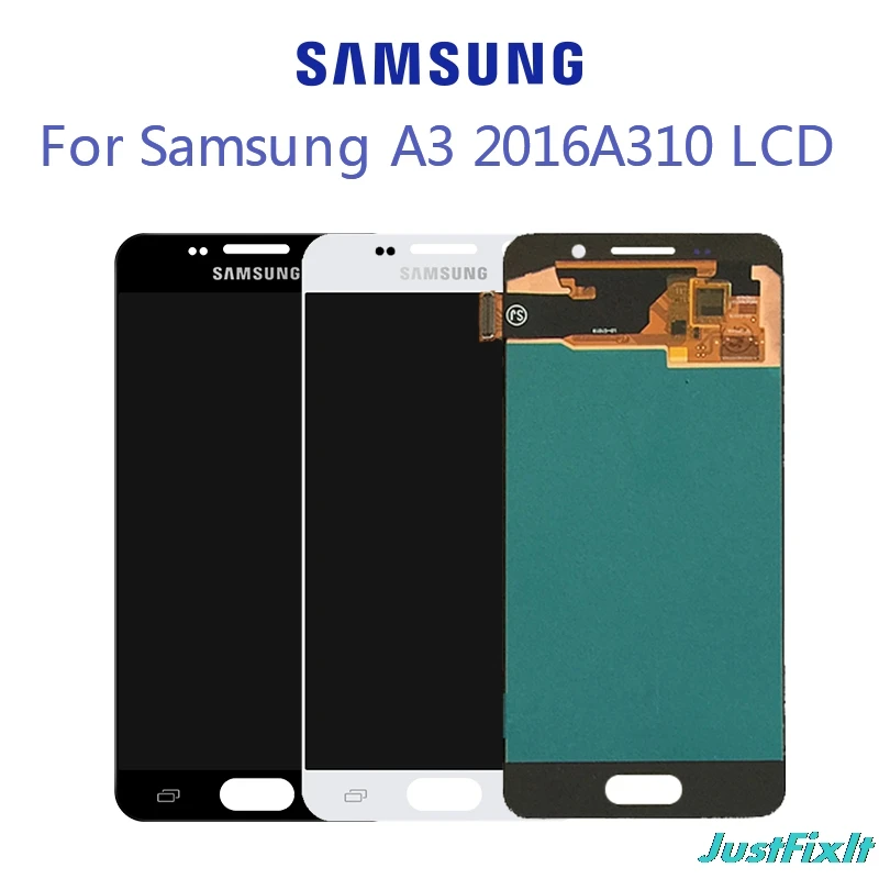 Для SAMSUNG Galaxy A3 2016 A310 A310F SM-A310F ЖК-дисплей с сенсорным экраном дигитайзер в сборе 100%