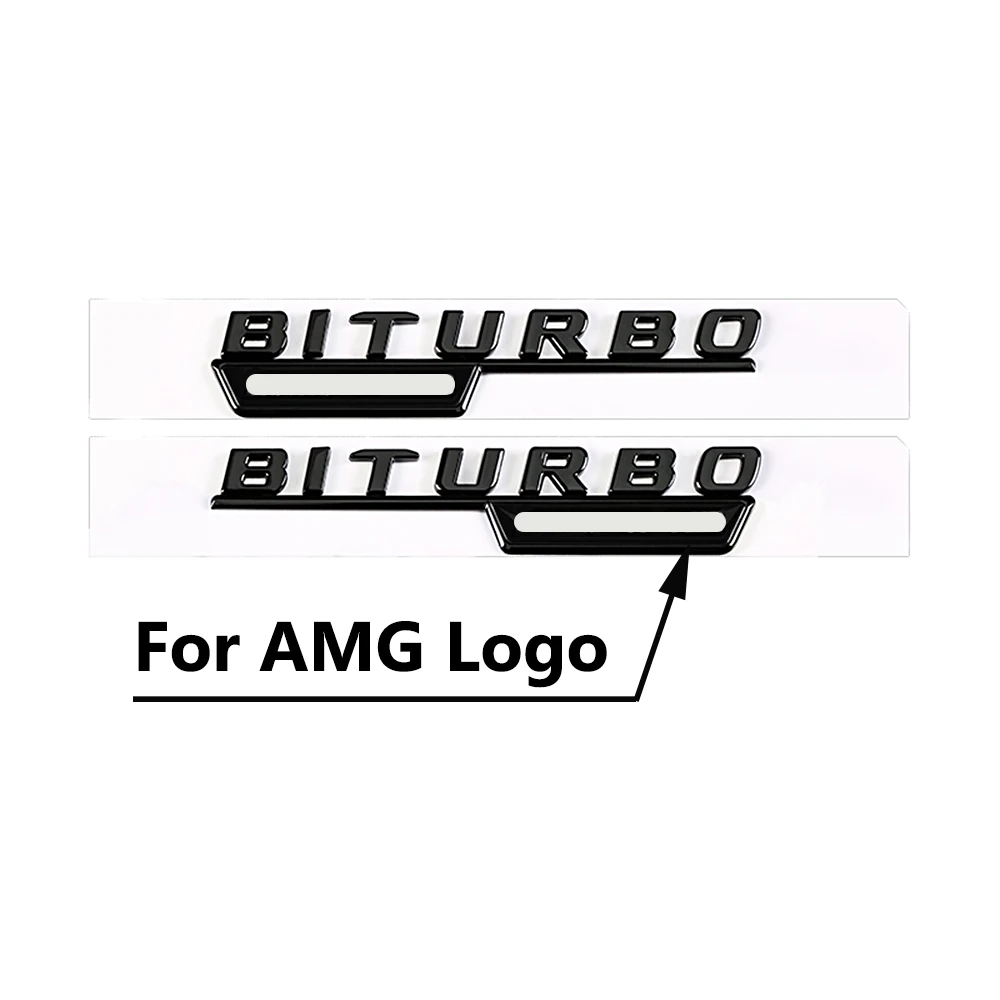 2 шт. стайлинга автомобилей Крыло для BITURBO AMG 4matic письмо логотип Mercedes Benz R350 A45 CLA CLK GLA