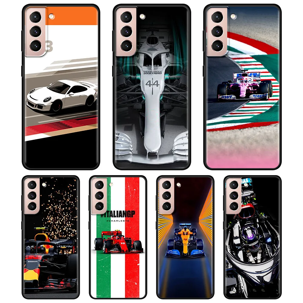 

Super Sport Car F1 Carbon Case For Samsung S20 S21 FE Ultra S21 S20 S10 S9 S8 Plus S10Lite S10e S7Edge Note 20 Ultra 10plus