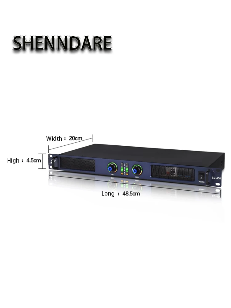 Профессиональный усилитель звука 1U 2/4 канала 450 Вт цифровой мощности для