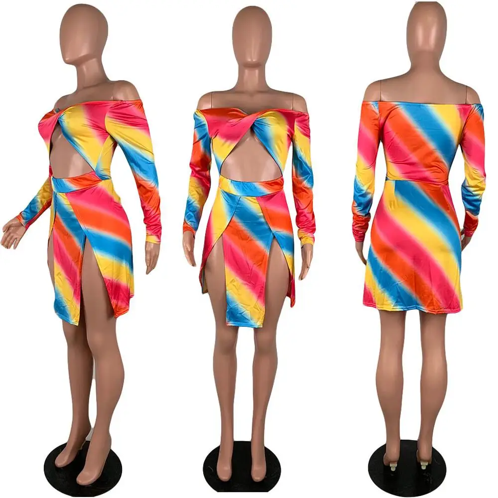 Женское облегающее платье с V-образным вырезом длинным рукавом и открытыми