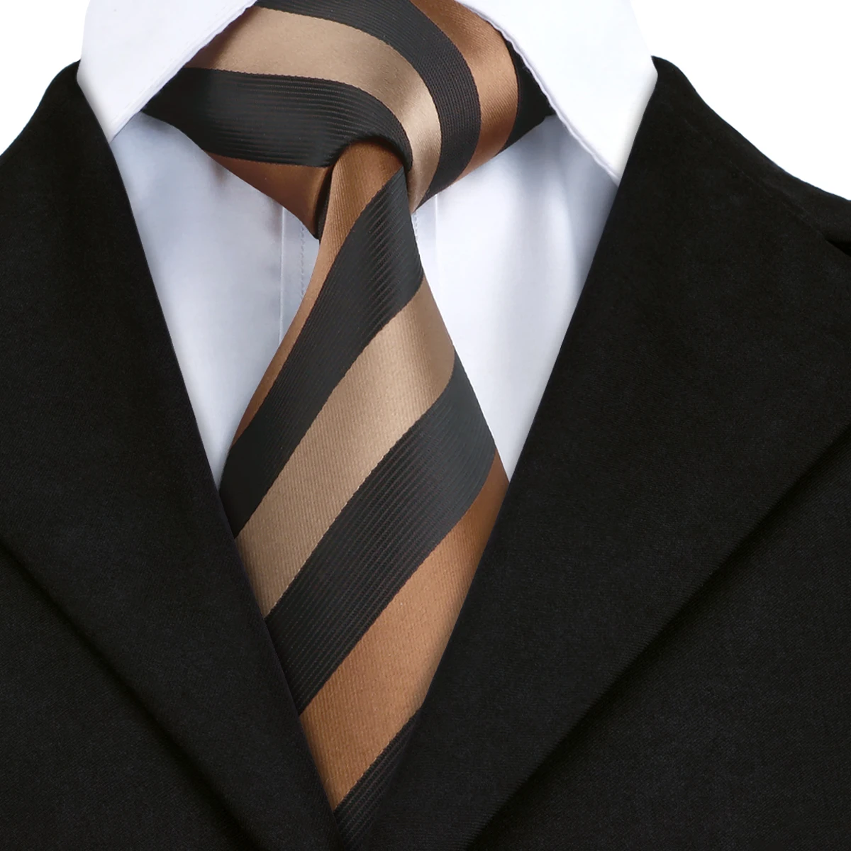 Hi-Tie 50 стилей 100% шелк одиночный галстук для мужчин Пейсли точка мужской черный