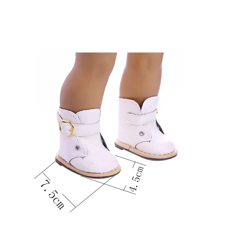 

Doll Boots Shoes 12 Styles Leather Colorful Boots High Quality For 18 Inch American Doll For Generation Girl`s Toy Accessories