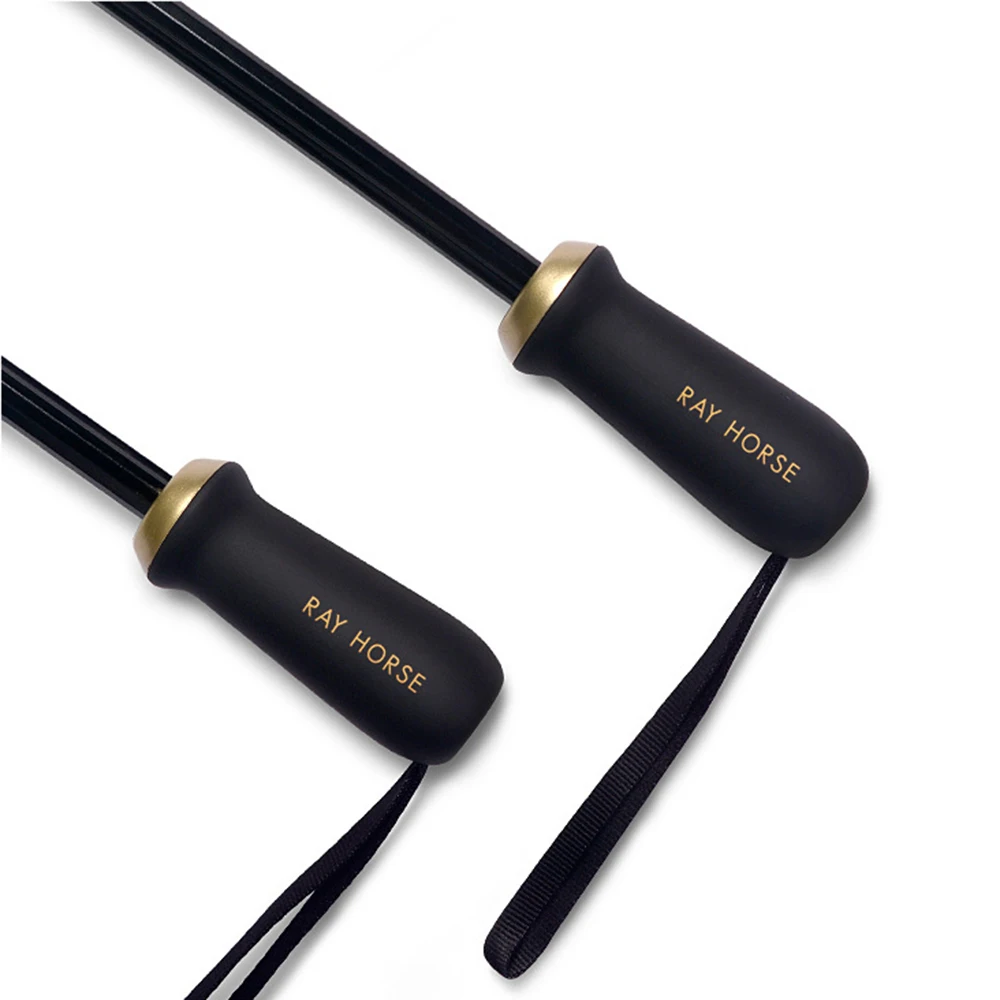 Черный большой складной зонт с тремя ветрозащитными 8 ребрами большие зонты для