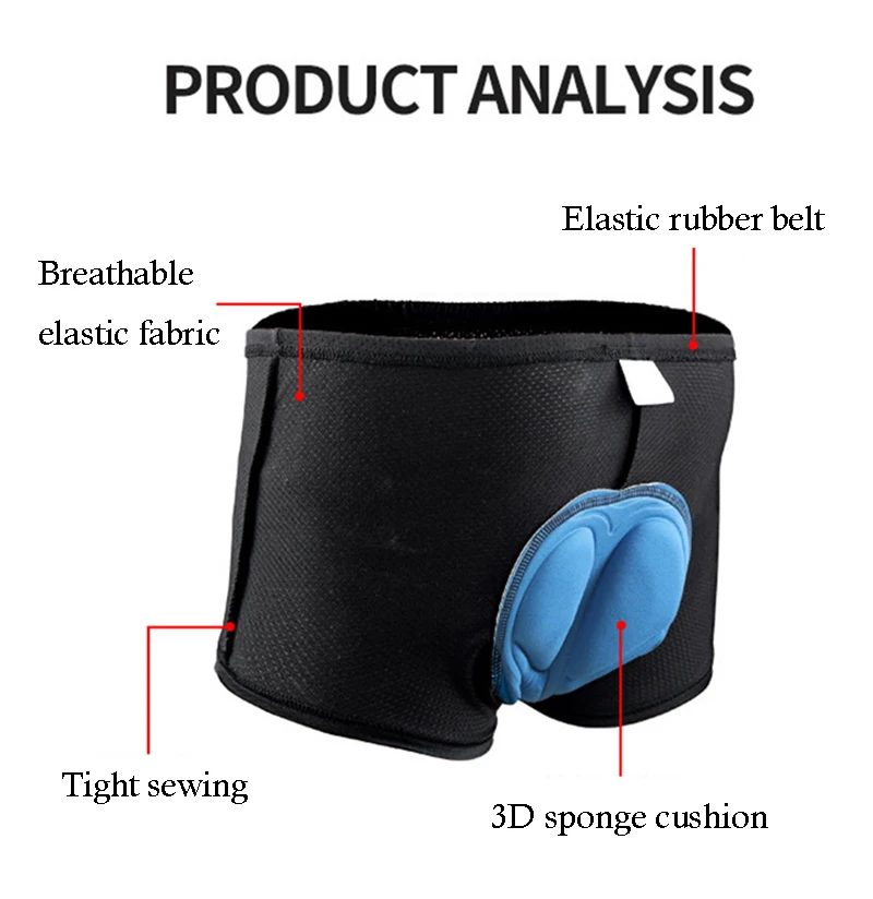 Women Men's Cycling Shorts Comfortable Underwear 3D Sponge Padded MTB Underpants Bicycle Bike Short Pants For Downhill Ridding