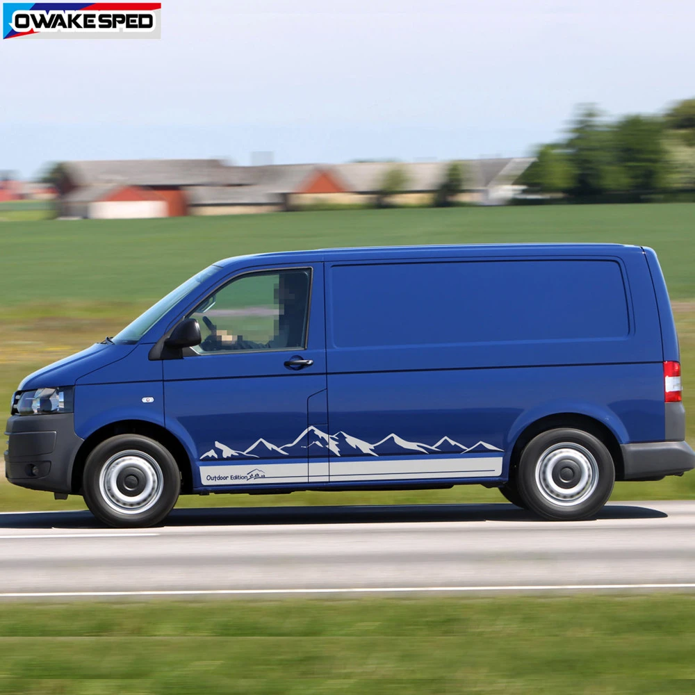 Двухсторонняя наклейка гор для VW Transporter Multivan T4 T5 T6 уличная версия Полоска