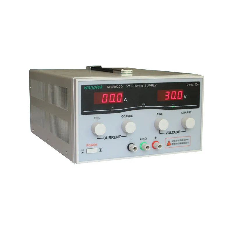 KPS6020D Высокоточный высокомощный регулируемый светодиодный импульсный источник питания с двойным дисплеем 220V EU 60 V/20A