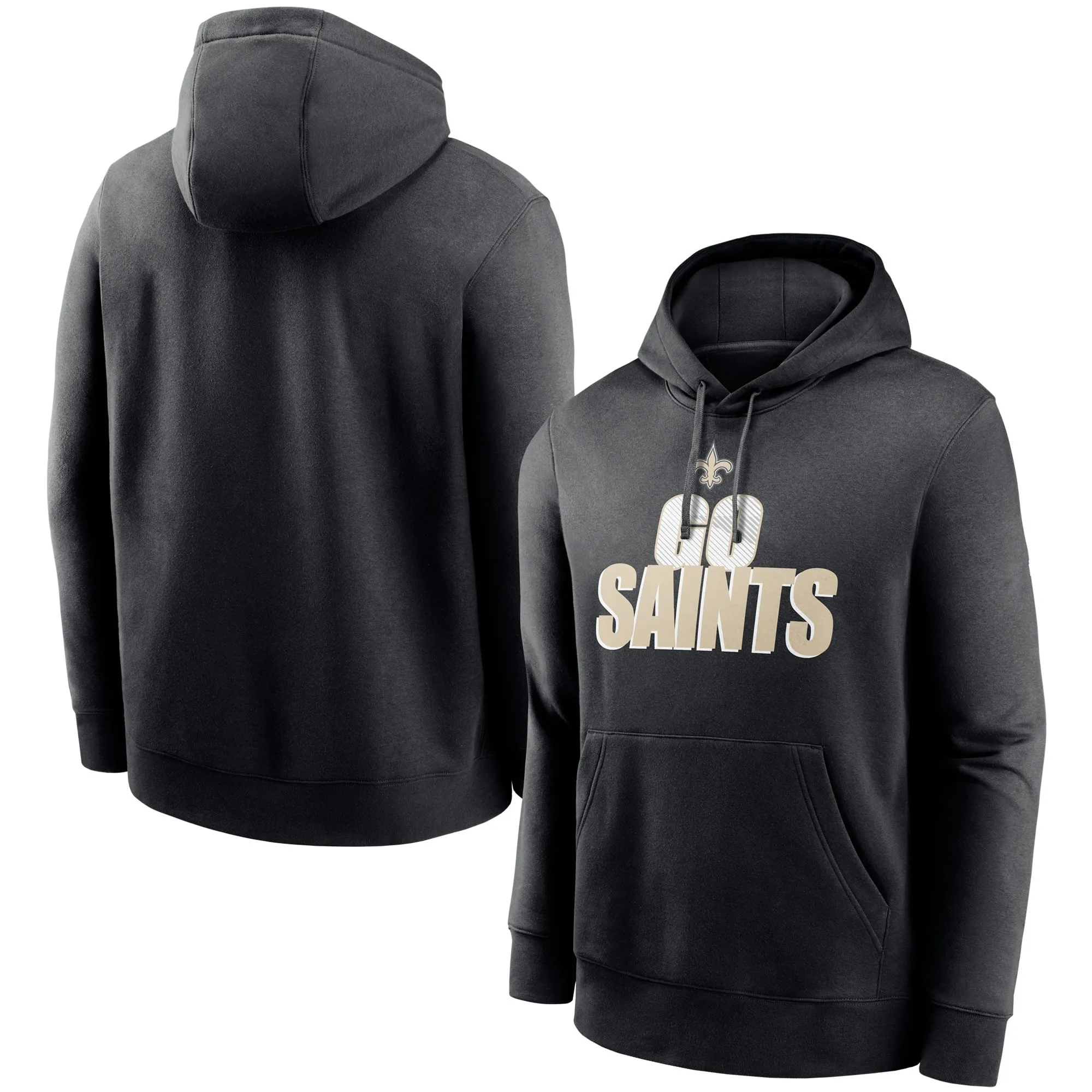 

Men New Orleans Black Fan Gear Local Saints Club Pullover Hoodie