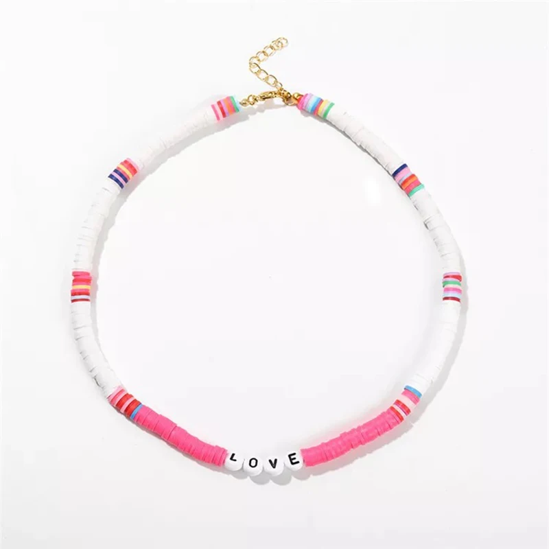 

Модное Новое короткое ожерелье с надписью, многоцветное стильное Силиконовое ювелирное изделие, чокер, летние аксессуары, подарок для деву...