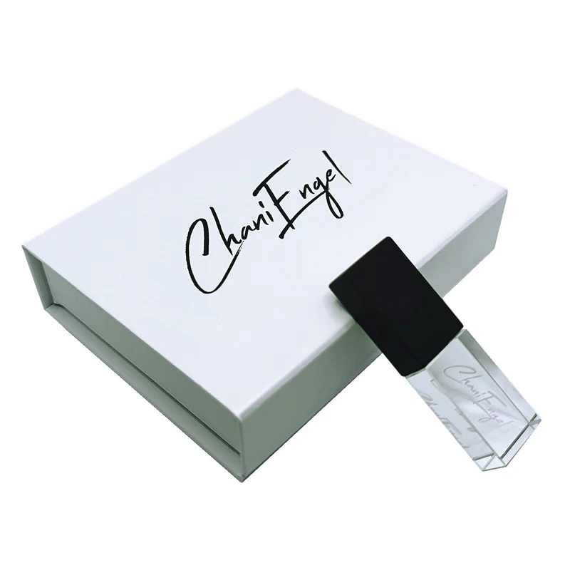 

Black Metal Crystal USB 2.0 High-speed Memory Flash Stick Pen drive Custom LOGO with White Packing Box (10 pcs free logo )