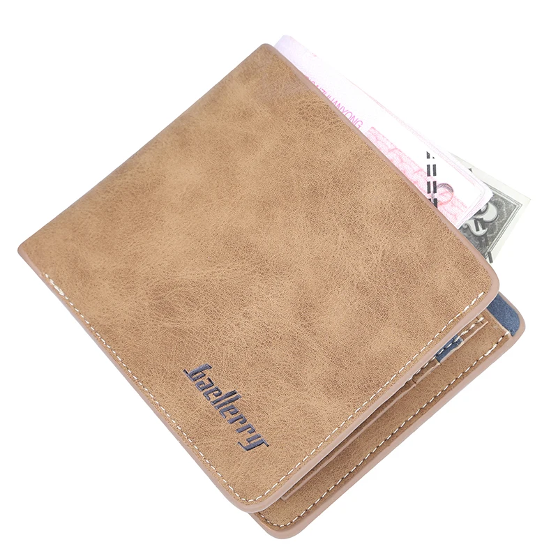 Лидер продаж мужской однотонный кошелек короткий матовый складной вертикальный