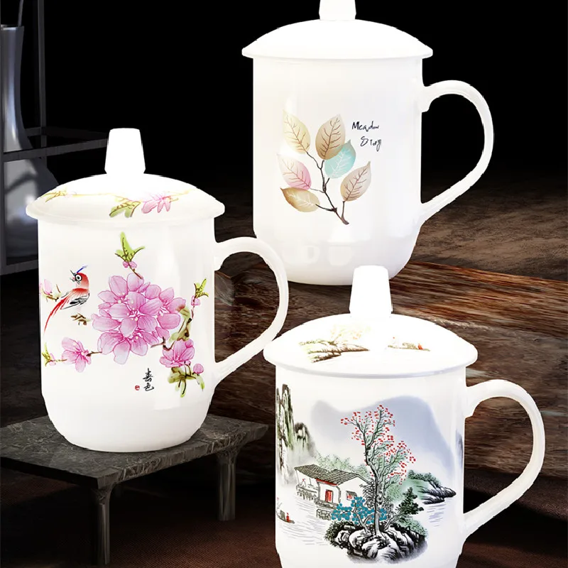 КИТАЙСКИЕ чашки Цзиндэчжэнь 400 мл керамическая чайная чашка для воды ручная