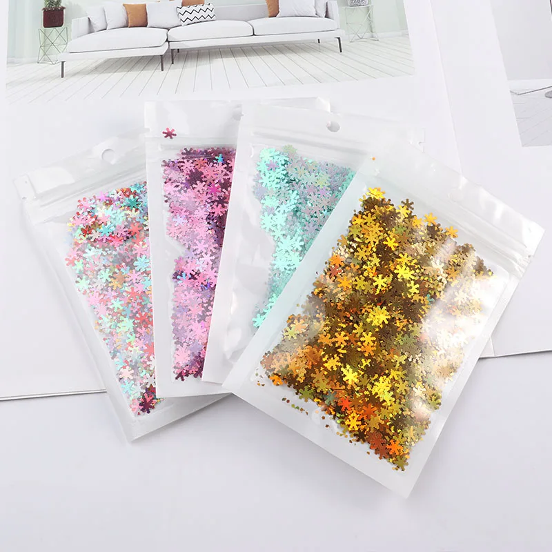 Ультратонкие блестки в виде снежинок 6 мм матовые домашних животных для