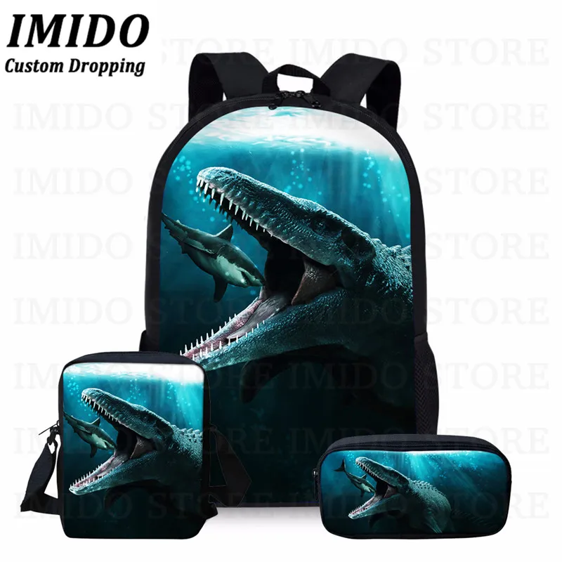 3 шт. Детский рюкзак для мальчиков и девочек с 3D-принтом | Багаж сумки