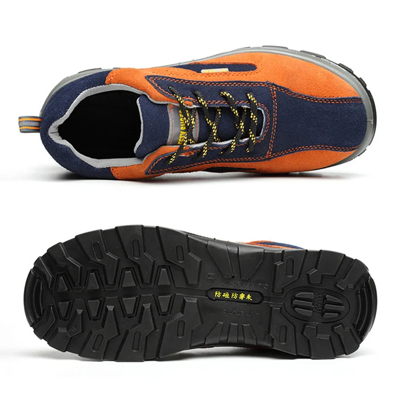 

Work Safety Boots Men Shoes Steel Toe Work Shoes Anti-puncture Safety Shoes Construction Protective Shoes Men Work Boots Size 57