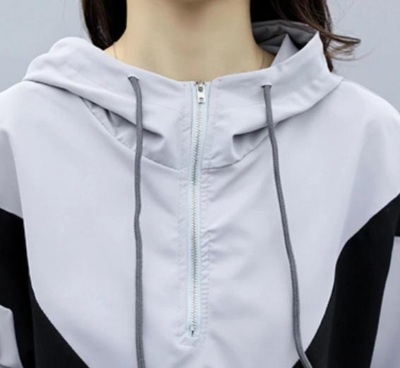 

Splicing Top&pants Set Women Plus Size Suits And Sets Hooded Women Clothing Sets Loose Woman Clothes Women's Tracksuits