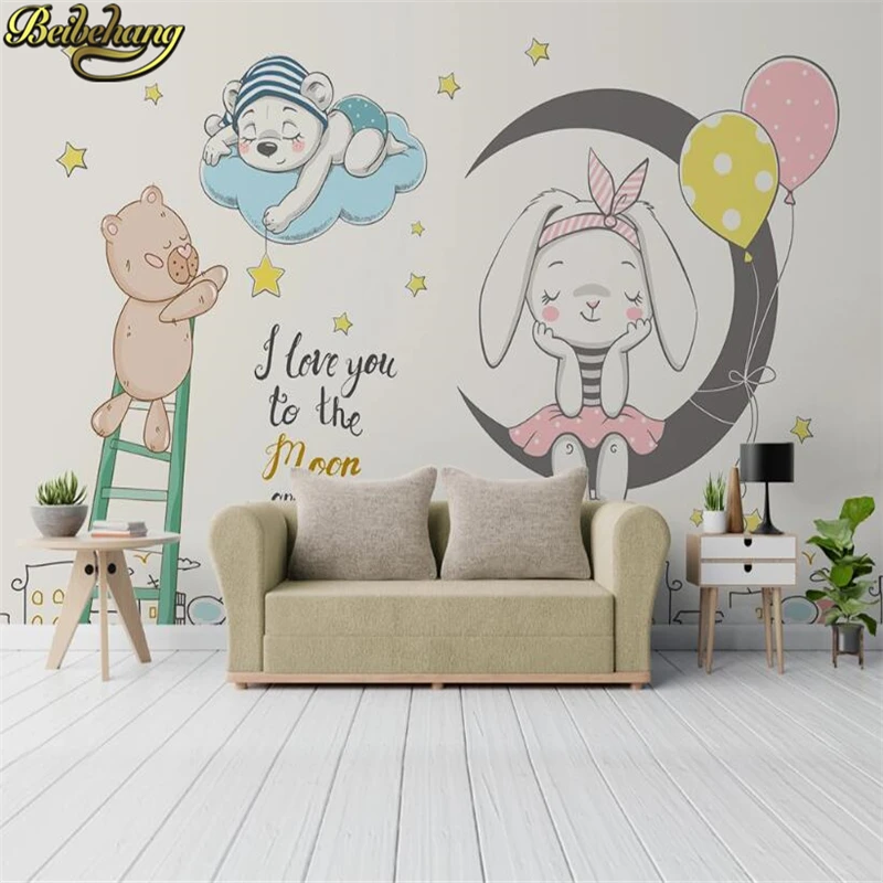 Настенные 3D-обои beibehang на заказ фэнтезийное небо медведь для спальни гостиной