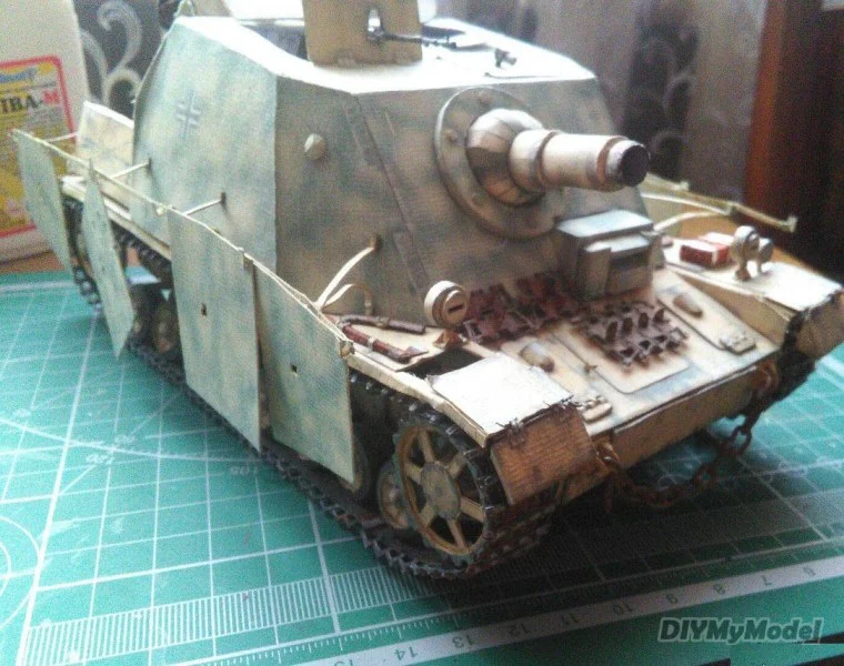 DIYMyModeI GPM + 248 sturmpanzer IV, manualidades DIY, KIT de modelismo de papel, rompecabezas de juguete hechos a mano, regalo, utillaje de pel&iacute;cula-5